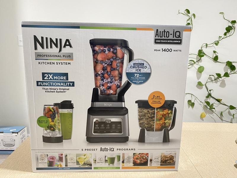 Ninja Kitchen System in original packaging, box undamaged on the counter